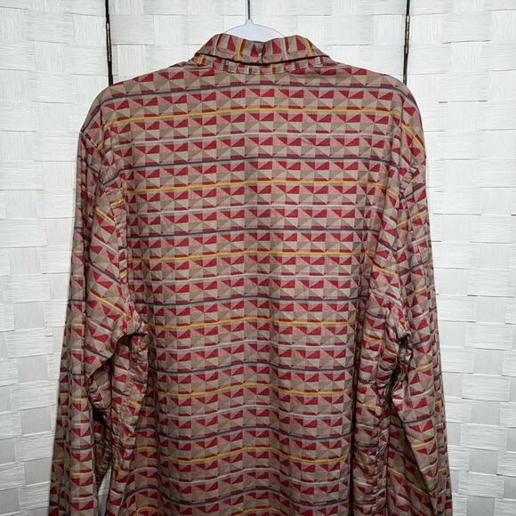 Koto Urban Outfitters Long Sleeve Geometric Print Shirt Size XL Colorful Hipster - Picture 4 of 7
